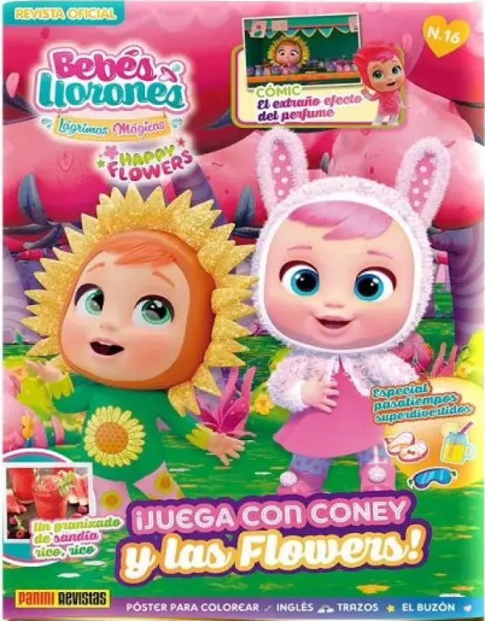 REVISTA - BEBES LLORONES. JUEGO CON CONEY Y LAS FLORES