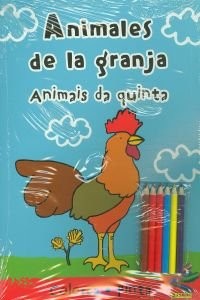 PINTA Y COLOREA ANIMALES DE LA GRANJA+PINTURAS