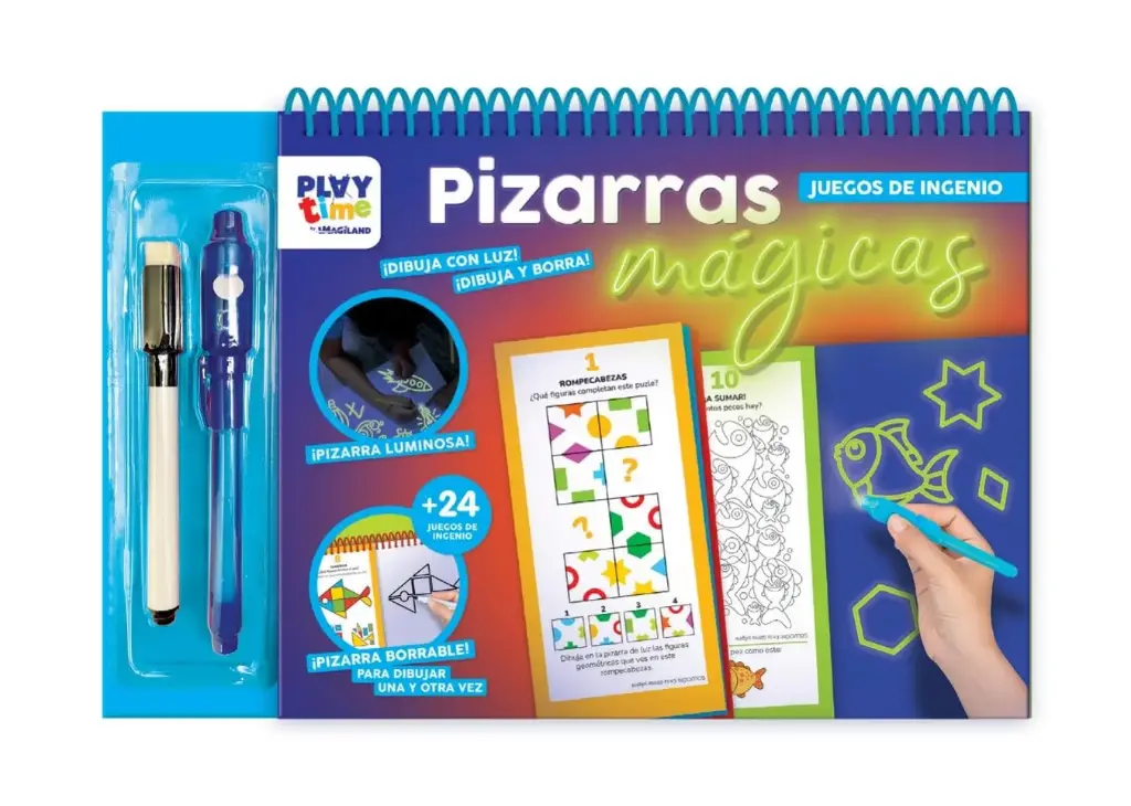 PINTALUZ PIZARRAS MÁGICAS - JUEGOS DE INGENIO 4 A 6 AÑOS