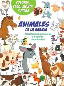 ANIMALES DE LA GRANJA. COLOREA, PEGA Y MONTA