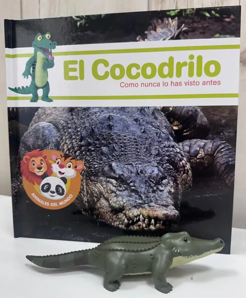 ANIMALES DEL MUNDO - EL COCODRILO. LIBRO + FIGURA 