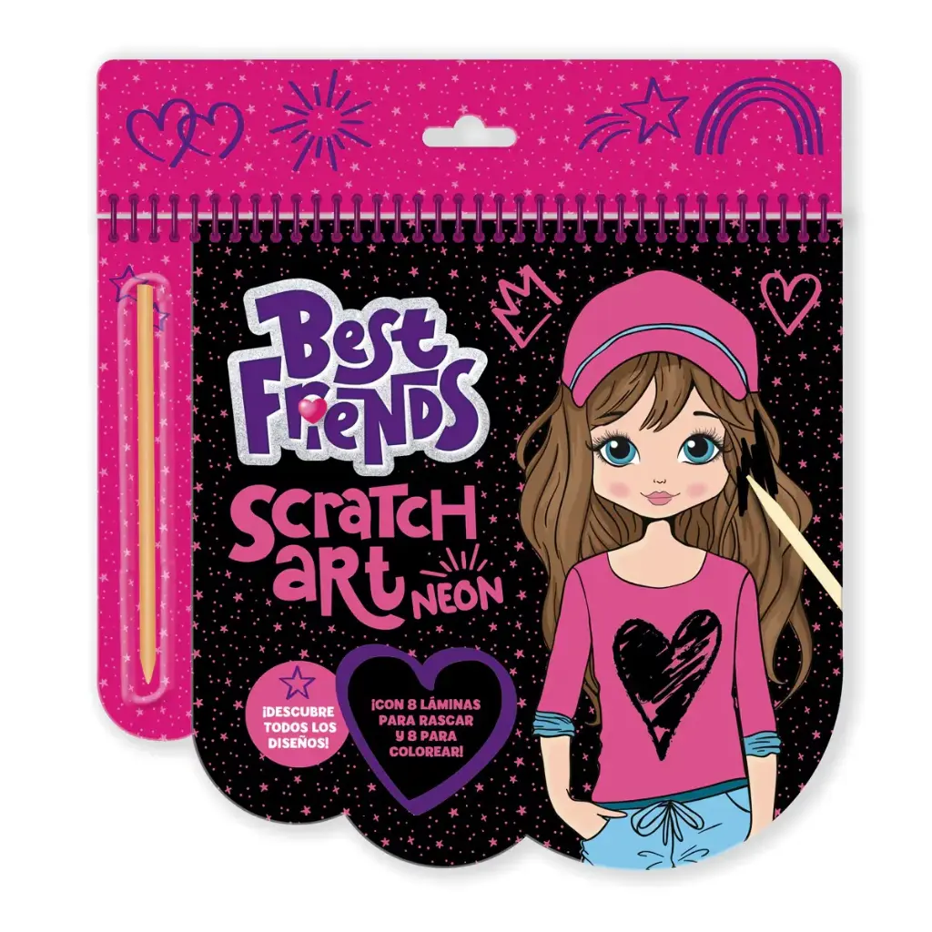 BEST FRIENDS - SCRATCH ART NEON