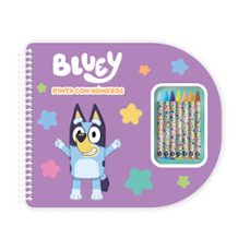 BLUEY PINTA CON NUMEROS - LIBRETA ESPIRAL